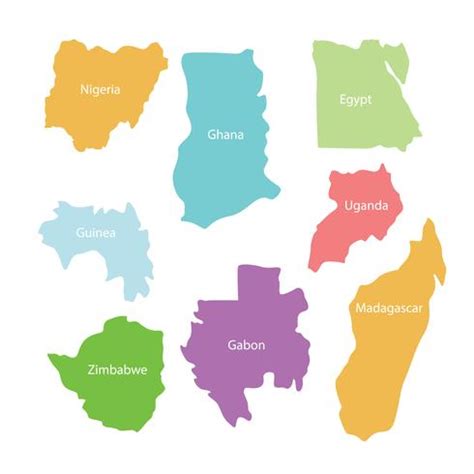 Map of Country in Africa Vector Pack 164838 Vector Art at Vecteezy