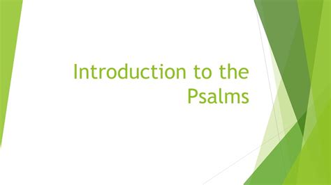 Ppt Introduction To The Psalms Powerpoint Presentation Free Download