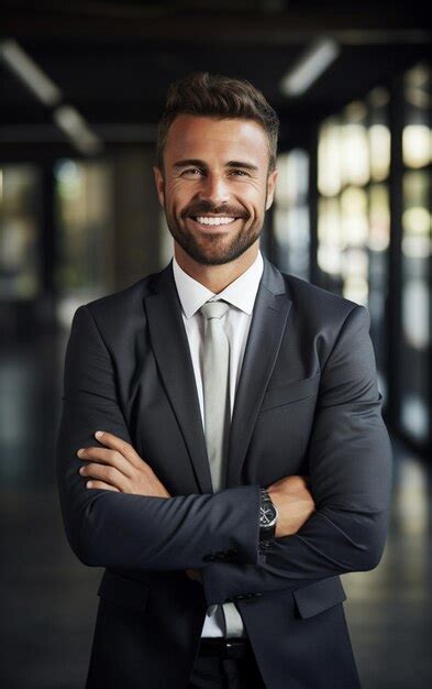 Apuesto Hombre De Negocios En Traje Foto Premium