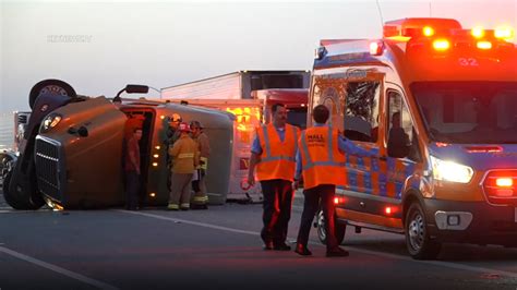 Traffic Delayed On Southbound Hwy 99 At Houghton Road Due To Big Rig Rollover Chp