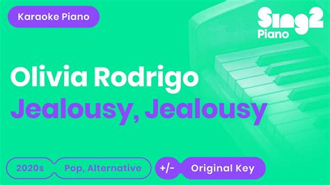 Olivia Rodrigo Jealousy Jealousy Piano Karaoke Youtube