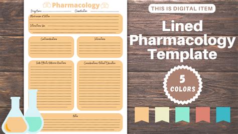 Lined Pharmacology Printable Drug Card Printable Nursing School