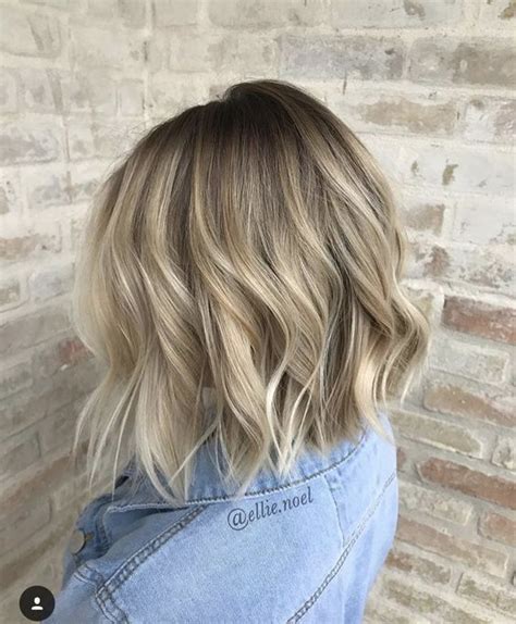 Beautiful Blonde Balayage Lob Short Hair Balayage Balayage Lob Blonde Balayage