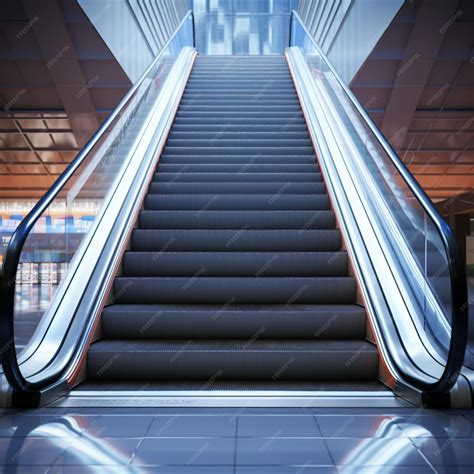 Premium Photo | Stylish ascent Escalator in shopping hub a seamless