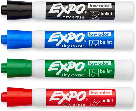 Amazon EXPO Low Odor Dry Erase Markers Bullet Tip Assorted