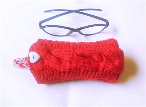 Red Knit Glasses Case Eyeglasses Cozy Knit By Handmadetrend ☻ ☻ Naaien