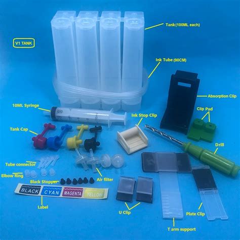 Continuous Ink Supply System Universal DIY CISS Replacement For HP 121