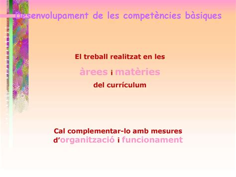 Les competències bàsiques a la LOE i als curricula ppt descargar