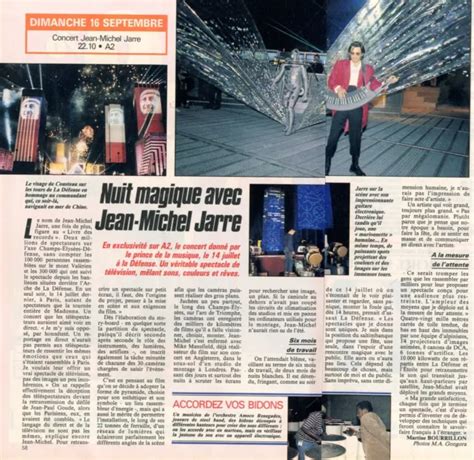 Coupure De Presse Clipping Jean Michel Jarre Page Eur