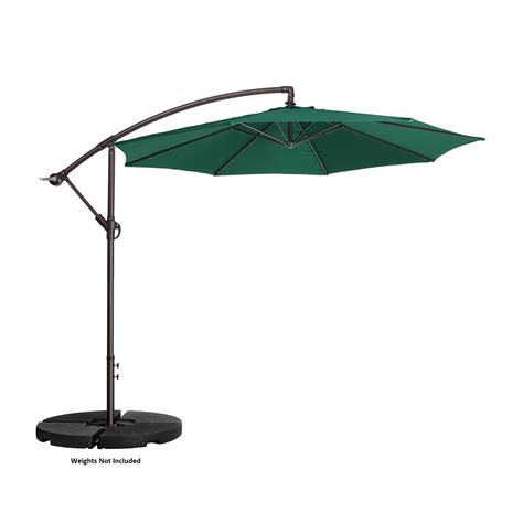 Villacera 10 Offset Outdoor Patio Umbrella With 8 Steel Ribs And