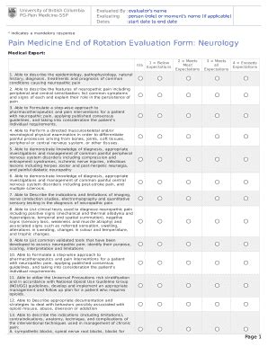 Fillable Online Med Fom Apt Sites Olt Ubc Pain Medicine End Of Rotation