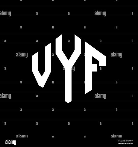 VYF letter logo design with polygon shape. VYF polygon and cube shape logo design. VYF hexagon ...