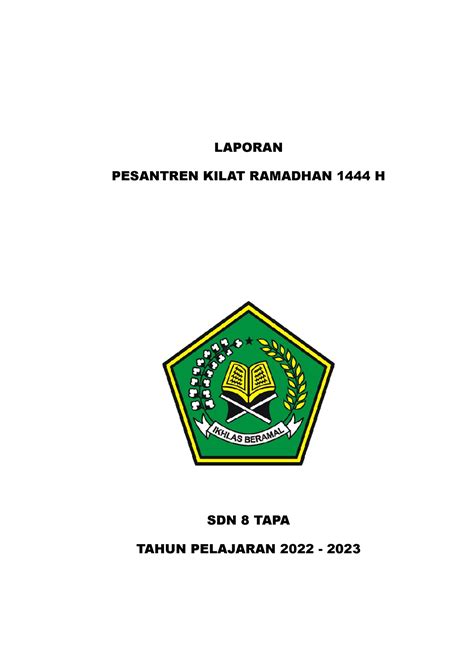 Laporan Kegiatan Pesantren Ramadhan H Laporan Pesantren Kilat