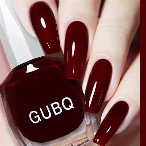 Amazon.com : Cherry Red Nail Polish, 12ml Wine Red Quick Dry Nail ...