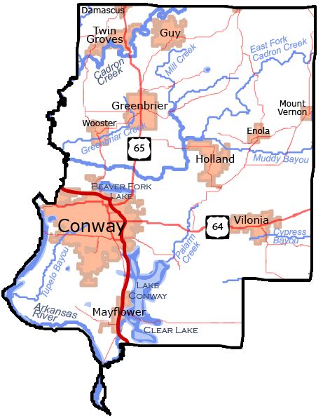 Map Of Faulkner County Arkansas Zip Code Map