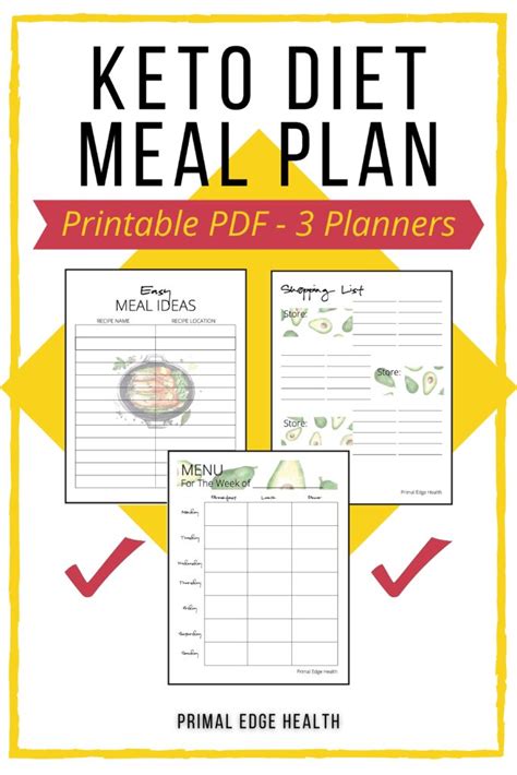 Printable Keto Meal Planner Template