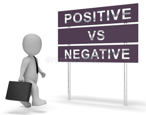 Positive Versus Negative Words Depicting Reflective State Of Mind 3d