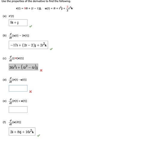 Solved Use The Properties Of The Derivative To Find The Chegg