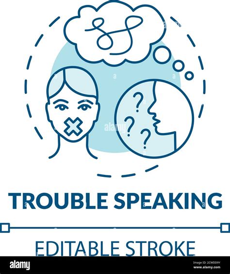 Trouble Speaking Turquoise Concept Icon Stock Vector Image And Art Alamy