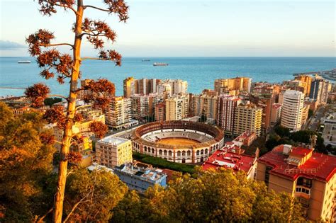 Malaga Spain Aerial View Of Bullring Arena Stock Photo Image Of