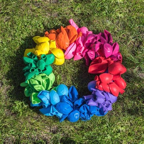 Winkyboom Rainbow Balloons Assorted Color Premium Quality Latex 12 In