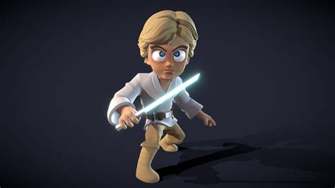 Mini Luke Skywalker Buy Royalty Free 3d Model By Brad Groatman