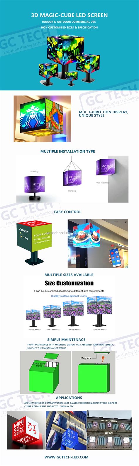 Led Cube Outdoor P Rental Grand Stage Led Display Screen Video Wall