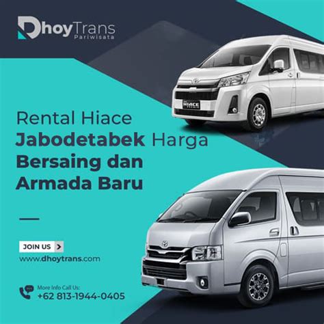 Rental Hiace Jabodetabek Harga Bersaing Armada Baru Rental Mobil