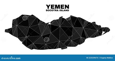 Vector Polygonal Socotra Island Map Stock Vector Illustration Of