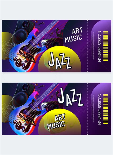 Art music concert ticket template template image_picture free download ...