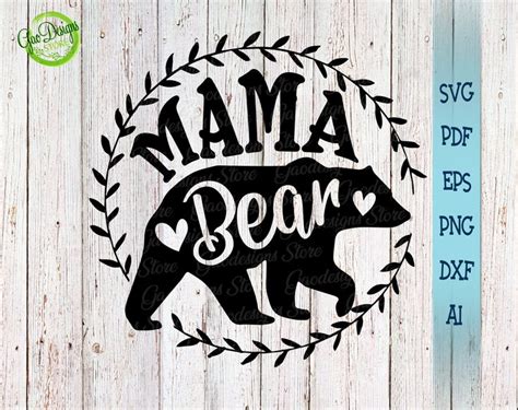 Mama bear svg file for cricut Bear family svg Momma bear design, bear ...