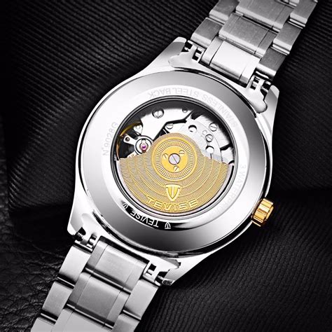 Buy Tevise Mens Automatic Self Wind Watch Gold Stainless Steel Moon