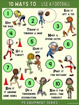 10 Ways To Use A Football PE Equipment Visual Series By Cap N Pete S