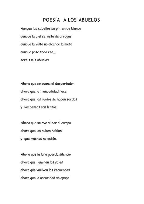 POESÍA A LOS ABUELOS Mensaje para mi abuela Poemas para mi abuela