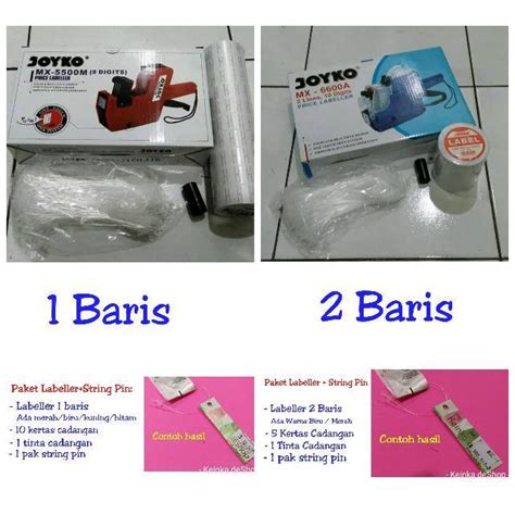 Jual Paket Alat Cetak Label Harga Labeller Kertas Tinta String Loop