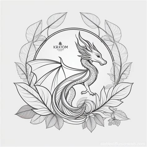 Seven Headed Dragon With Kratom Leaves And Fairies Design Stable