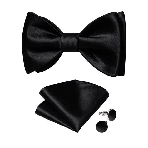 Solid Black Silk Bow Tie – Sophisticated Gentlemen