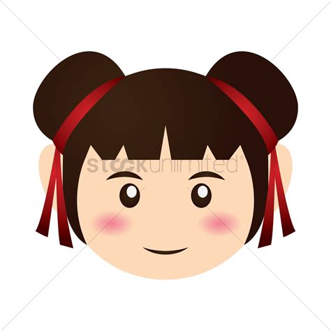 Chinese Girl Smiling Vector Image 1354738 Stockunlimited