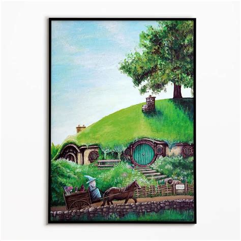 Lotr Shire Landscape Painting Wall Art Poster