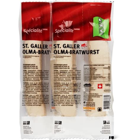 Sp Cialit Suisse St Galler Olma Bratwurst X Pi Ces Migros