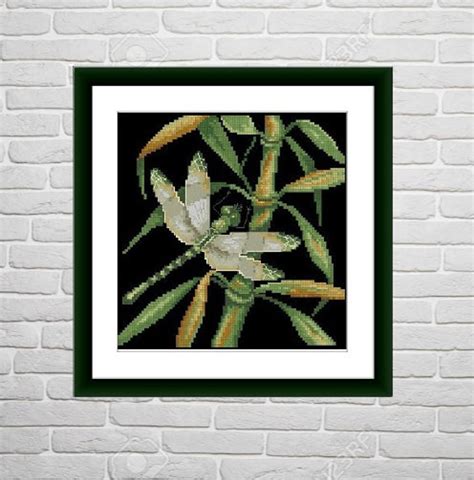 Dragonfly Counted Cross Stitch Pdf Pattern Bctanical Still Etsy