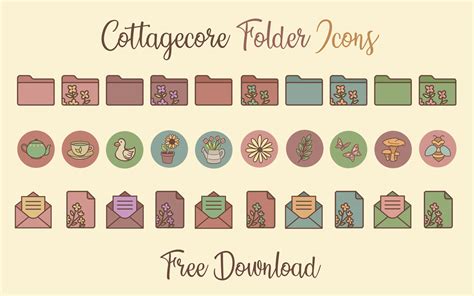 Cottagecore Folder Icons