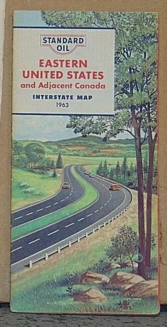 Standard Oil Road Map Of The Eastern United States Picclick Uk