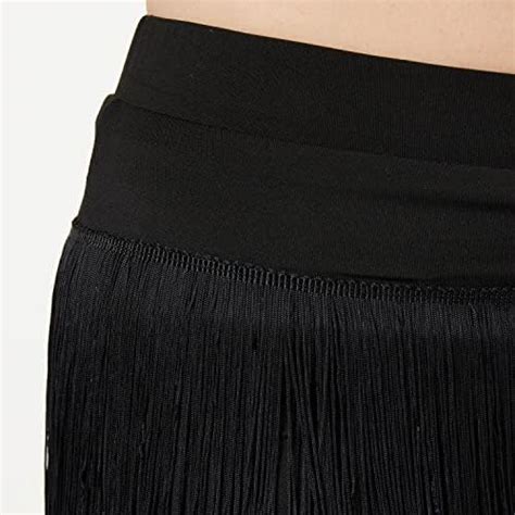 Zx Fringe Dance Skirts For Women Ballroom Latin Salsa Tango Skirt Halloween Rave Mini Skirt