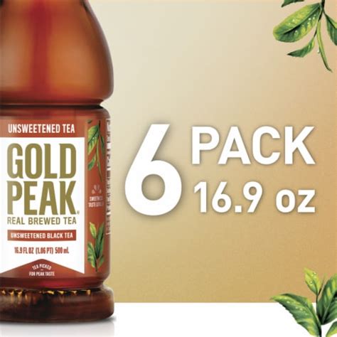 Gold Peak Unsweetened Black Iced Tea Drink 6 Ct 169 Fl Oz Kroger