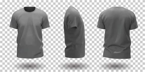 Free Vector Short Sleeves Grey T Shirt Mockup Camisa Cinza