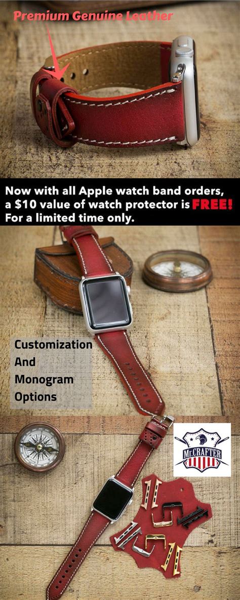 Custom Leather Watch Band Apple Watch Band 38 40 41 42 Etsy Apple