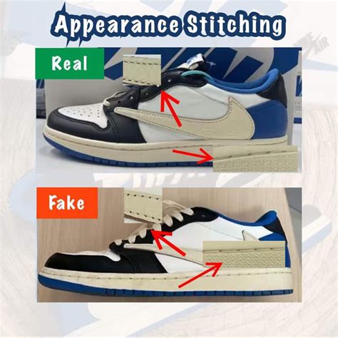 Real VS Fake Jordan 1 Low Fragment x Travis Scott : r/LegitCheck