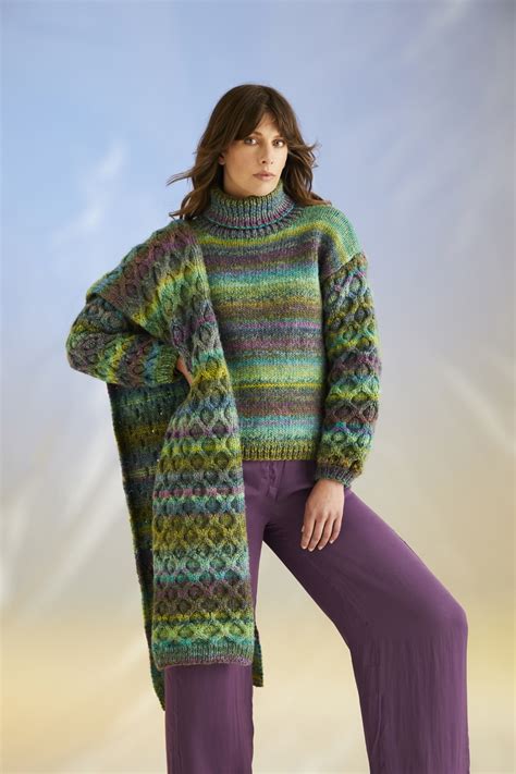 Sirdar 10706 Sweater And Scarf In Jewelspun With Wool Chunky Downloadable Pdf Wool Warehouse