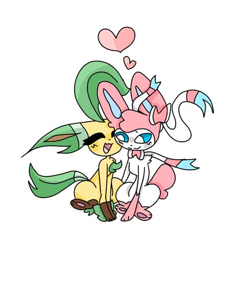 Leafeon x Sylveon doodle by StupidJumble on DeviantArt